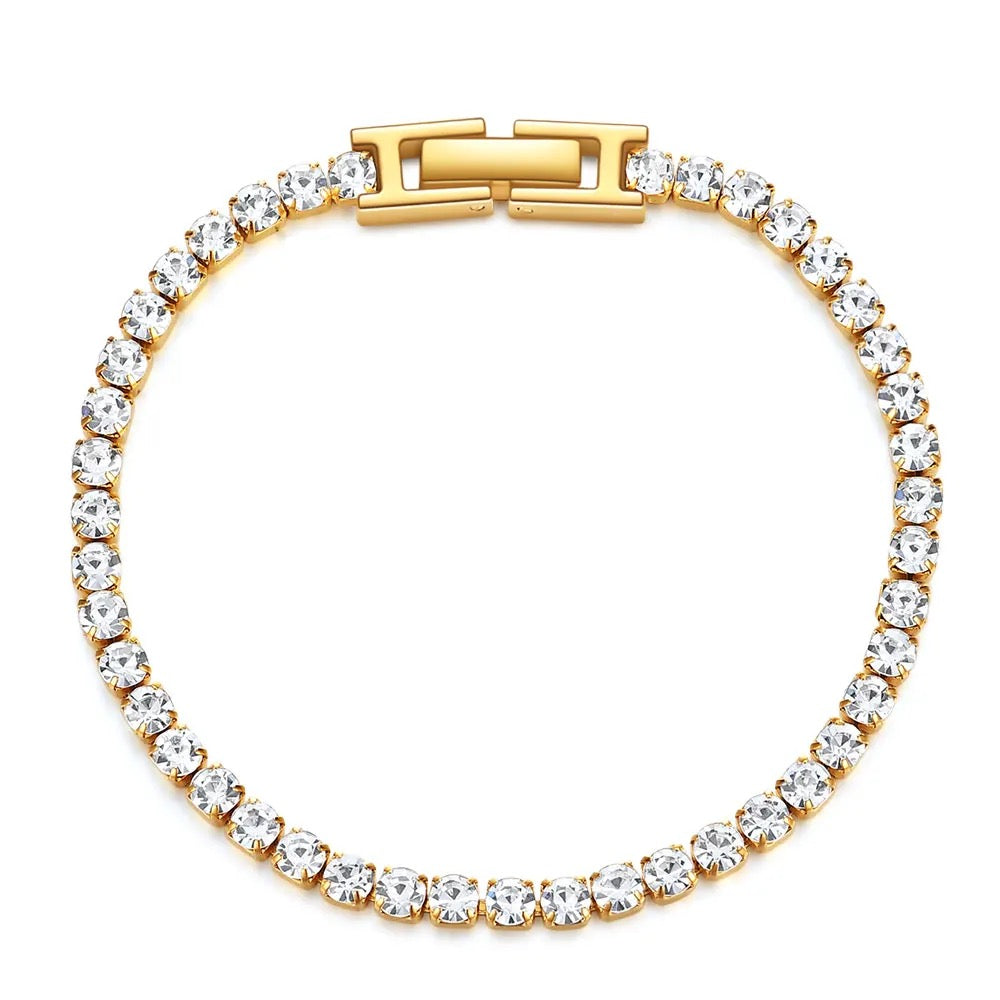 Demure Gold Tennis Bracelet