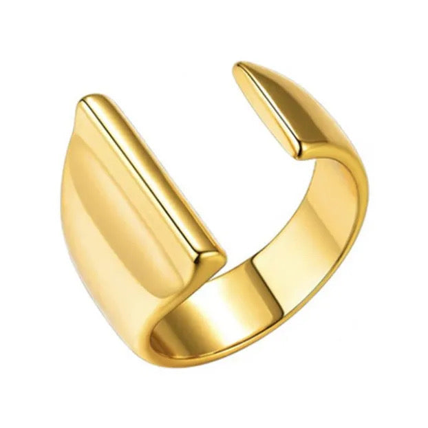 Demure English Letter Open Rings