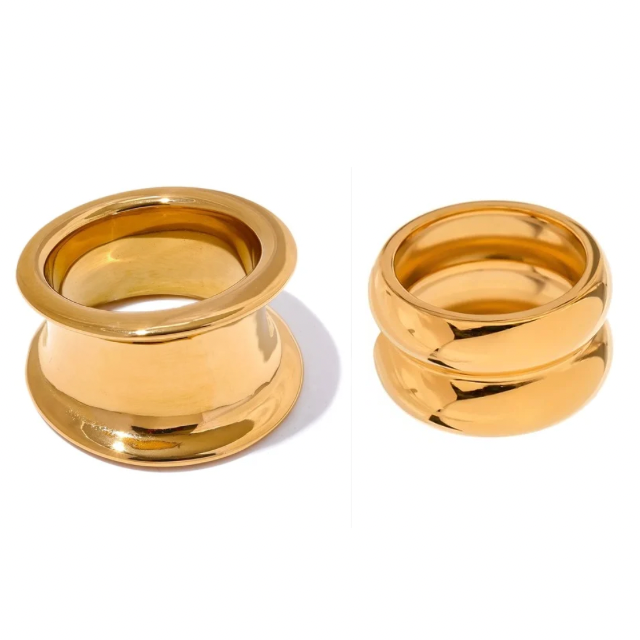Demure Gold Rings Set