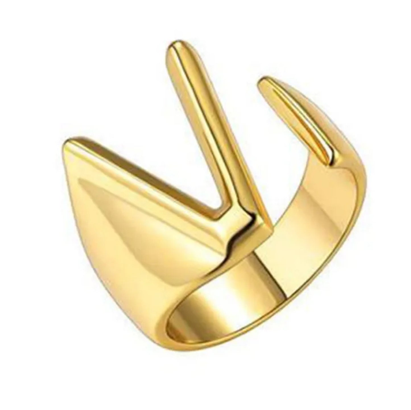 Demure English Letter Open Rings