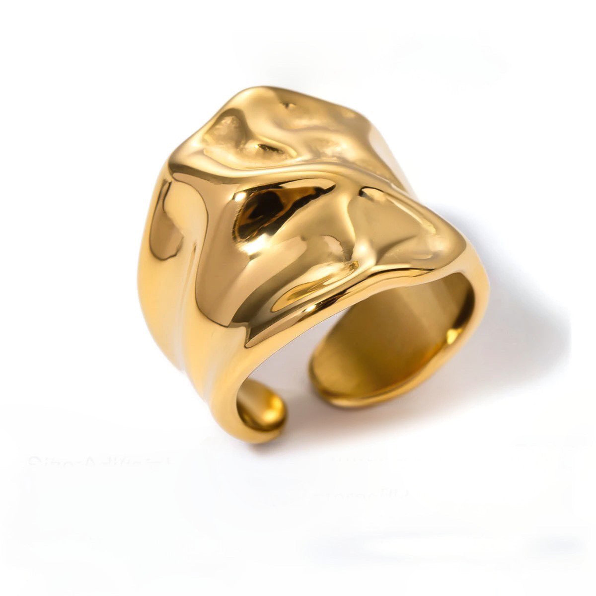 Demure Gold Textured Ring