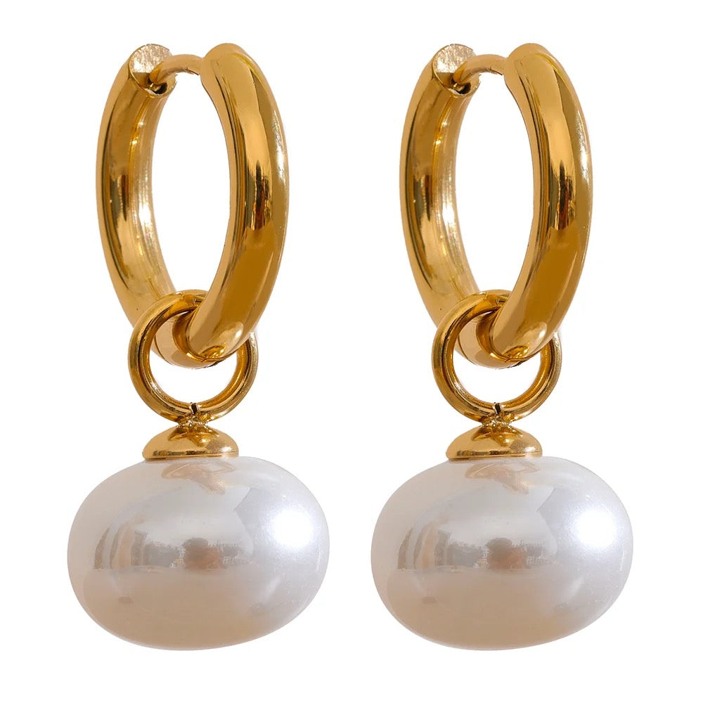 Demure Pearl Drop Earrings