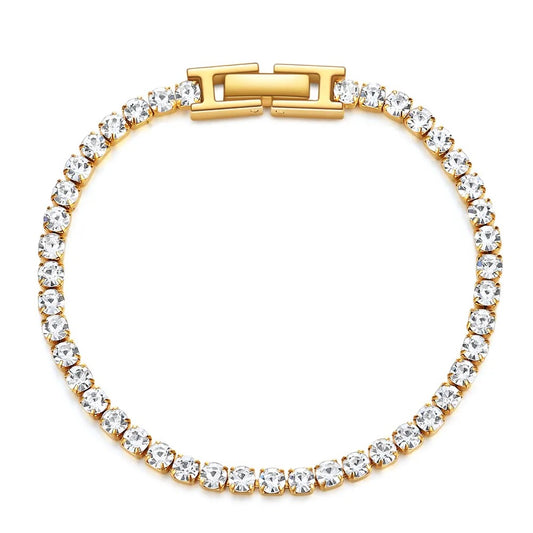 Demure Gold Tennis Bracelet