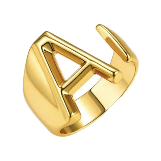 Demure English Letter Open Rings