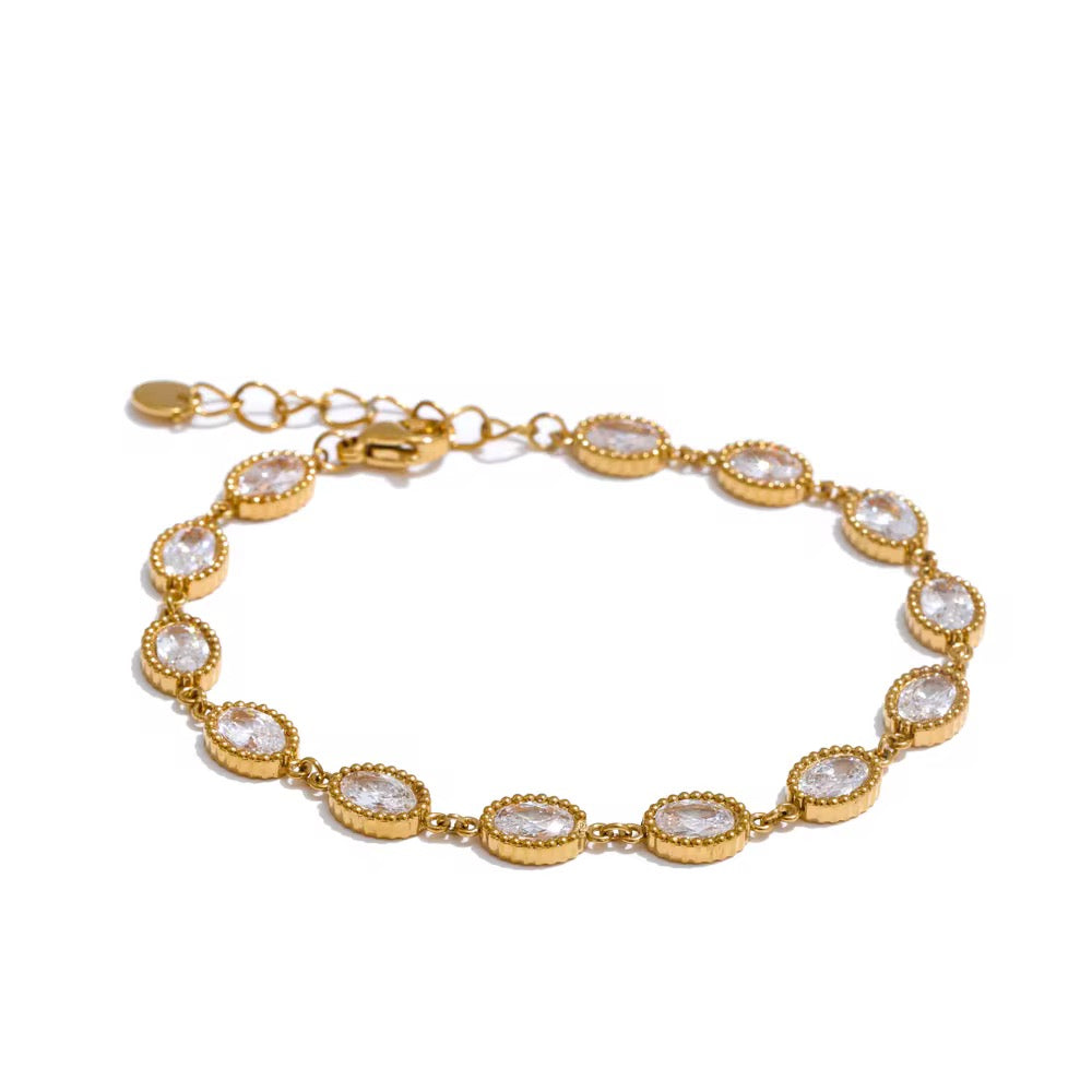 Demure Oval Diamond Bracelet