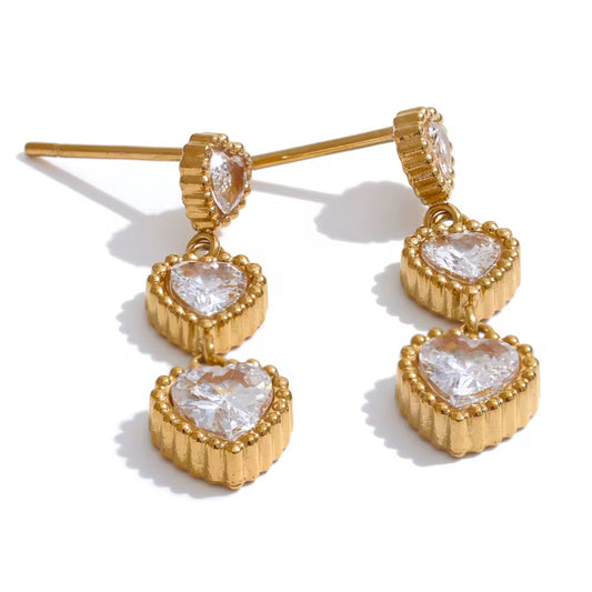 Demure Heart Earrings