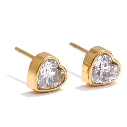 Demure Heart Studs