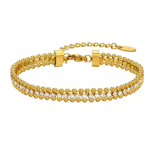 Demure Diamond Beaded Bracelet