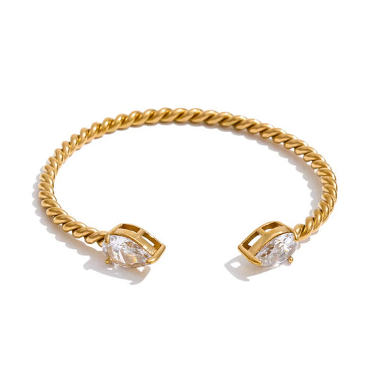 Demure Twisted Rope Bangle